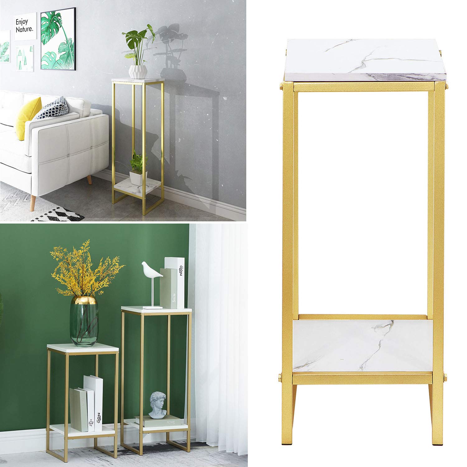 Suport de flori, etajera cu 2 rafturi