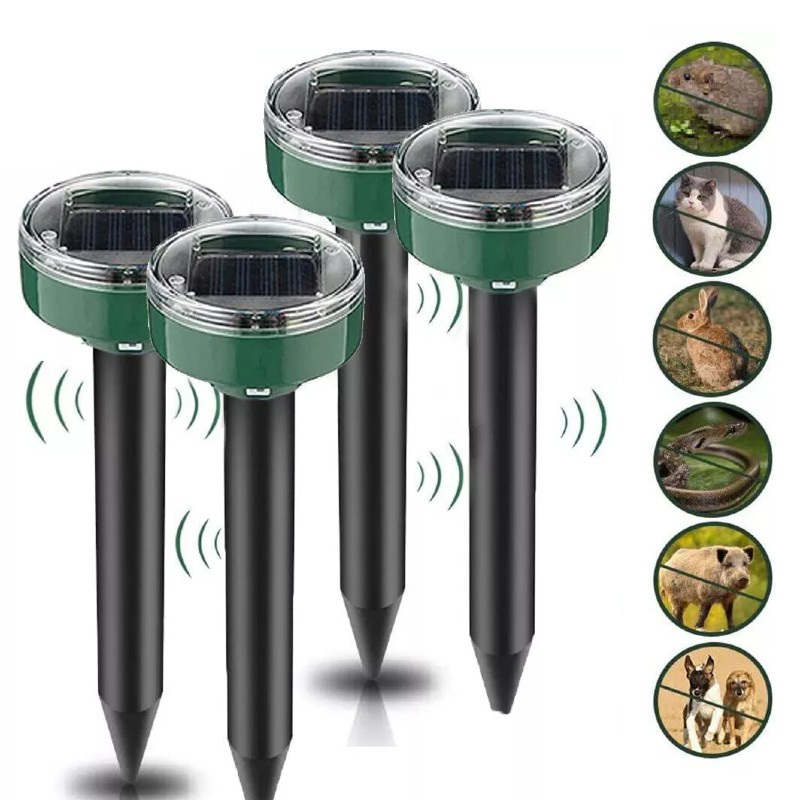 Set 4 x Aparat pentru alungat rozatoare, cartite, efecte sonore si vibratii