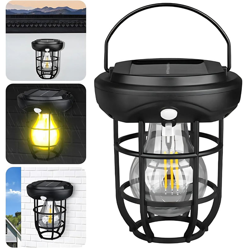 Felinar solar cu lumina calda