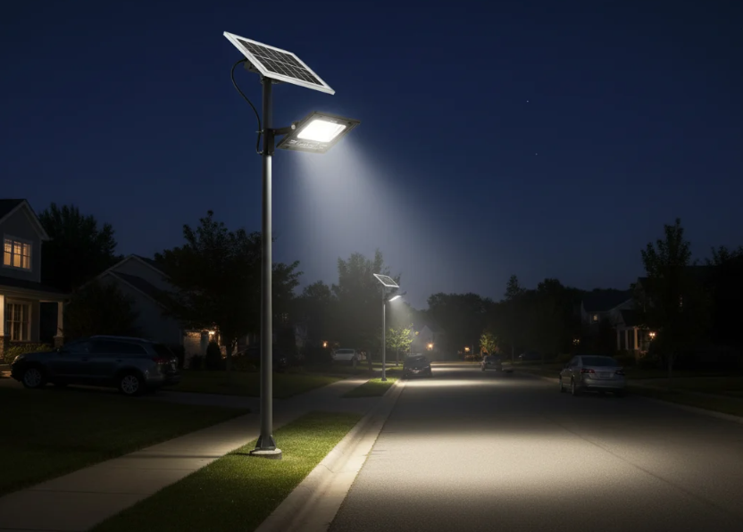 Proiector solar Innova 100 W, IP66, 6500K, telecomanda, indicator baterie