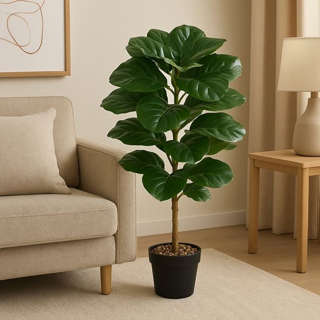 Planta decorativa in ghiveci, Ficus Lyrata, 85 cm
