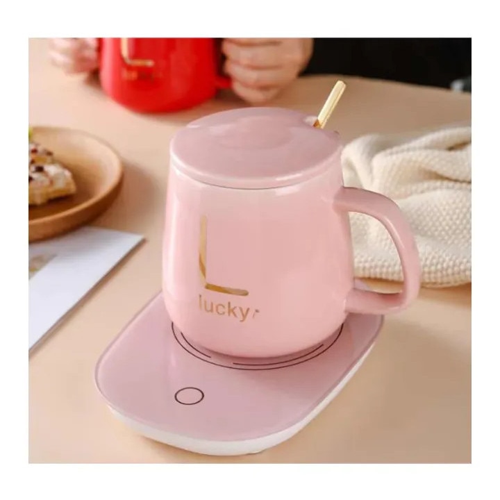 Oferta 1+1, Cana 350 ml, suport termic, Roz