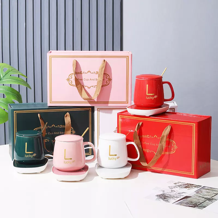 Oferta 1+1, Cana 350 ml, suport termic, Alb