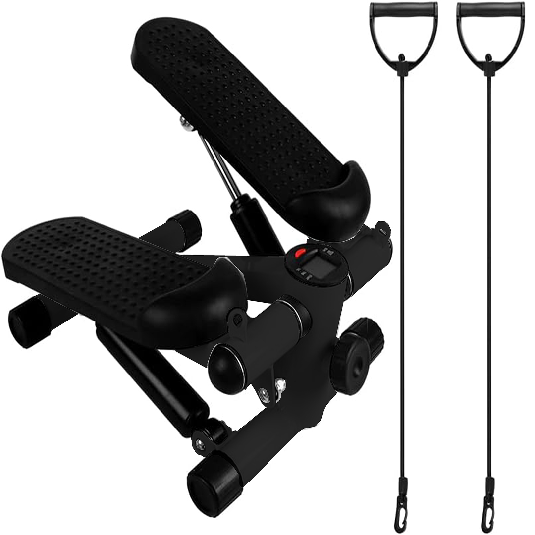 Stepper cu intensitate reglabila, corzi elastice fitness