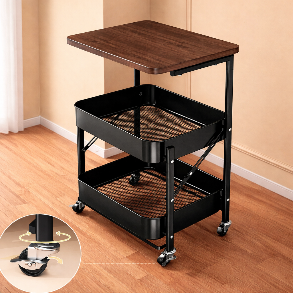 Etajera pliabila tip carucior, 74 x 45 cm