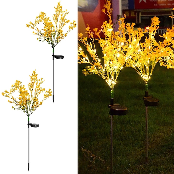 Set 2 x Lampa solara LED - flori de rapita