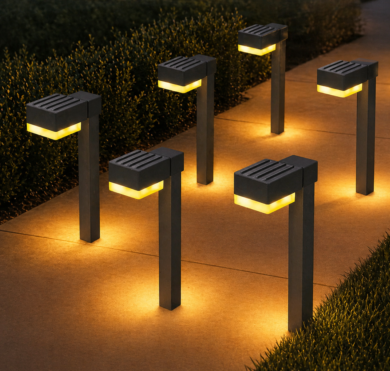 Set 6 lampi solare, lumina LED alb cald