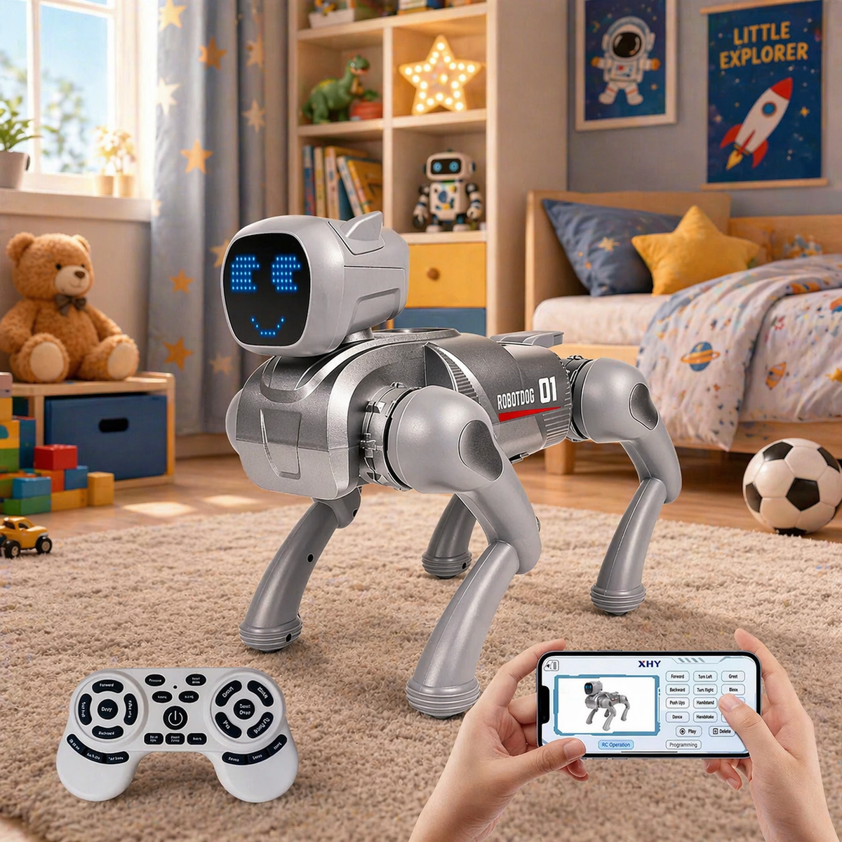 Jucarie interactiva cu recunoastere vocala, Robot Dog Inteligent 01