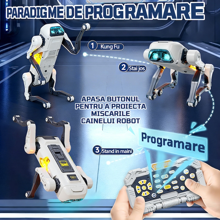 Jucarie interactiva Catel robot inteligent RC, control telecomanda
