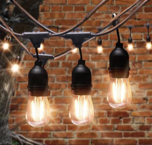 Ghirlanda solara 20 becuri x E27, 20 metri, becuri incluse