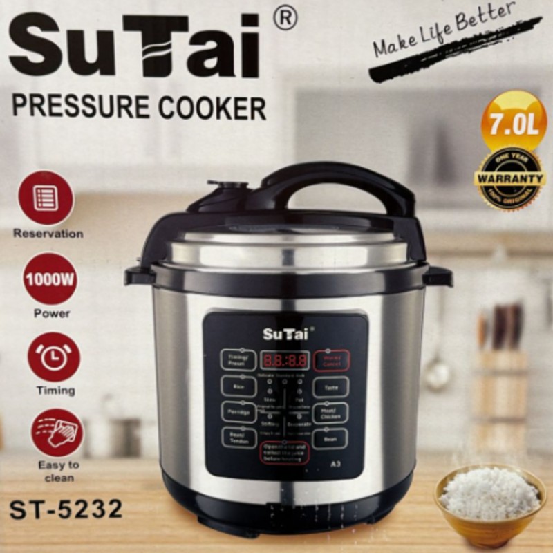 Multicooker 7 Litri, 9 programe, Oala electrica cu gatire sub presiune