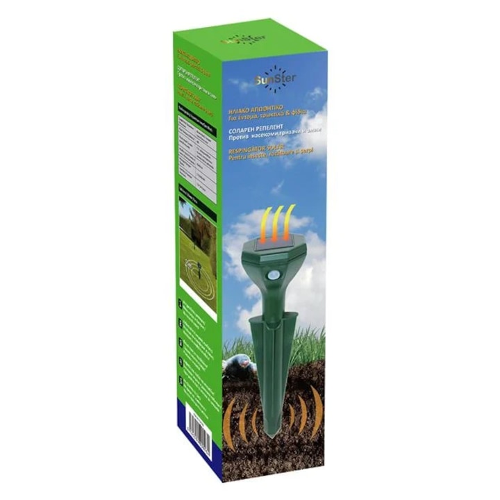 Set 2 x Aparat solar cu vibratii impotriva rozatoarelor