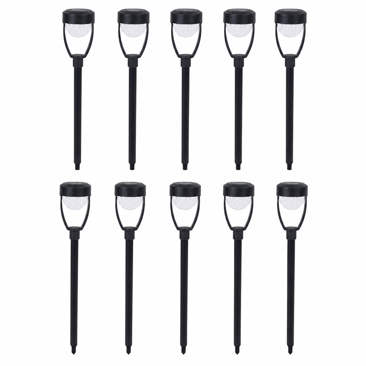 Set 10 x lampa solare semiluna, 27 cm