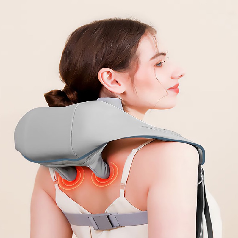 Aparat de Masaj Cervical - Incalzire Integrata, Gri
