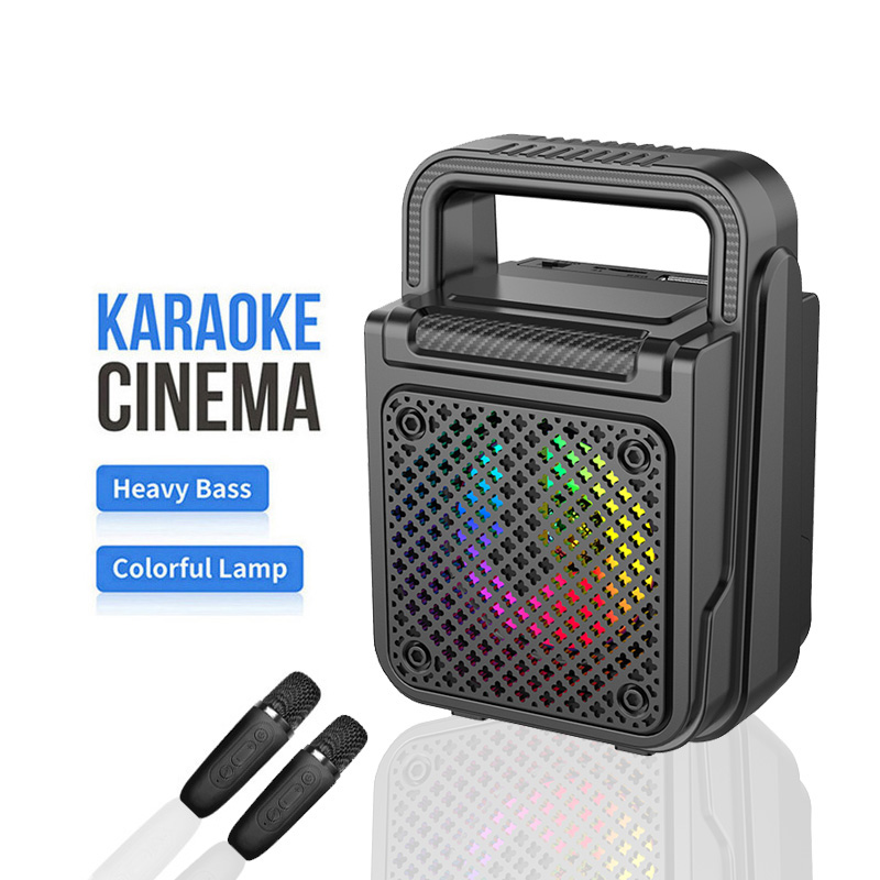 Boxa Bluetooth, 2 microfoane, Radio FM, Difuzor 8 W