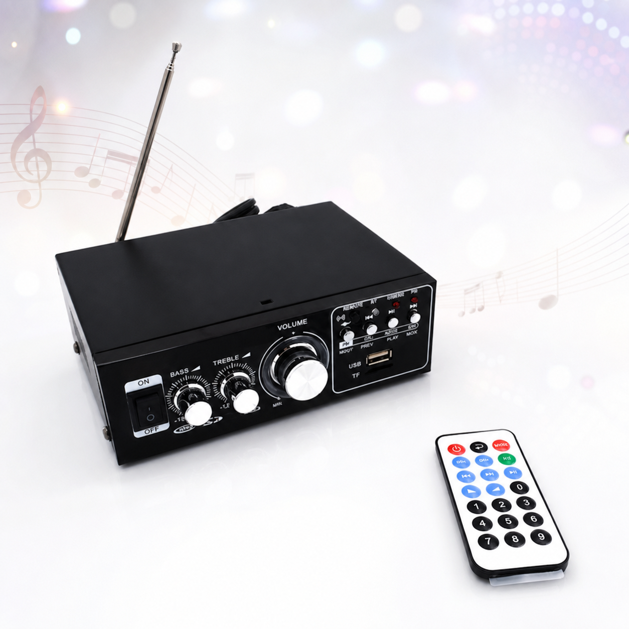 Amplificator Karaoke Bluetooth, card SD, MP3 FM USB