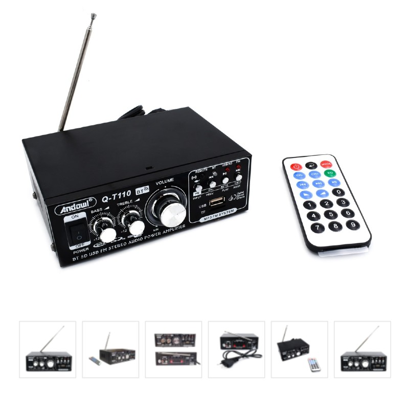 Amplificator Karaoke Bluetooth, card SD, MP3 FM USB