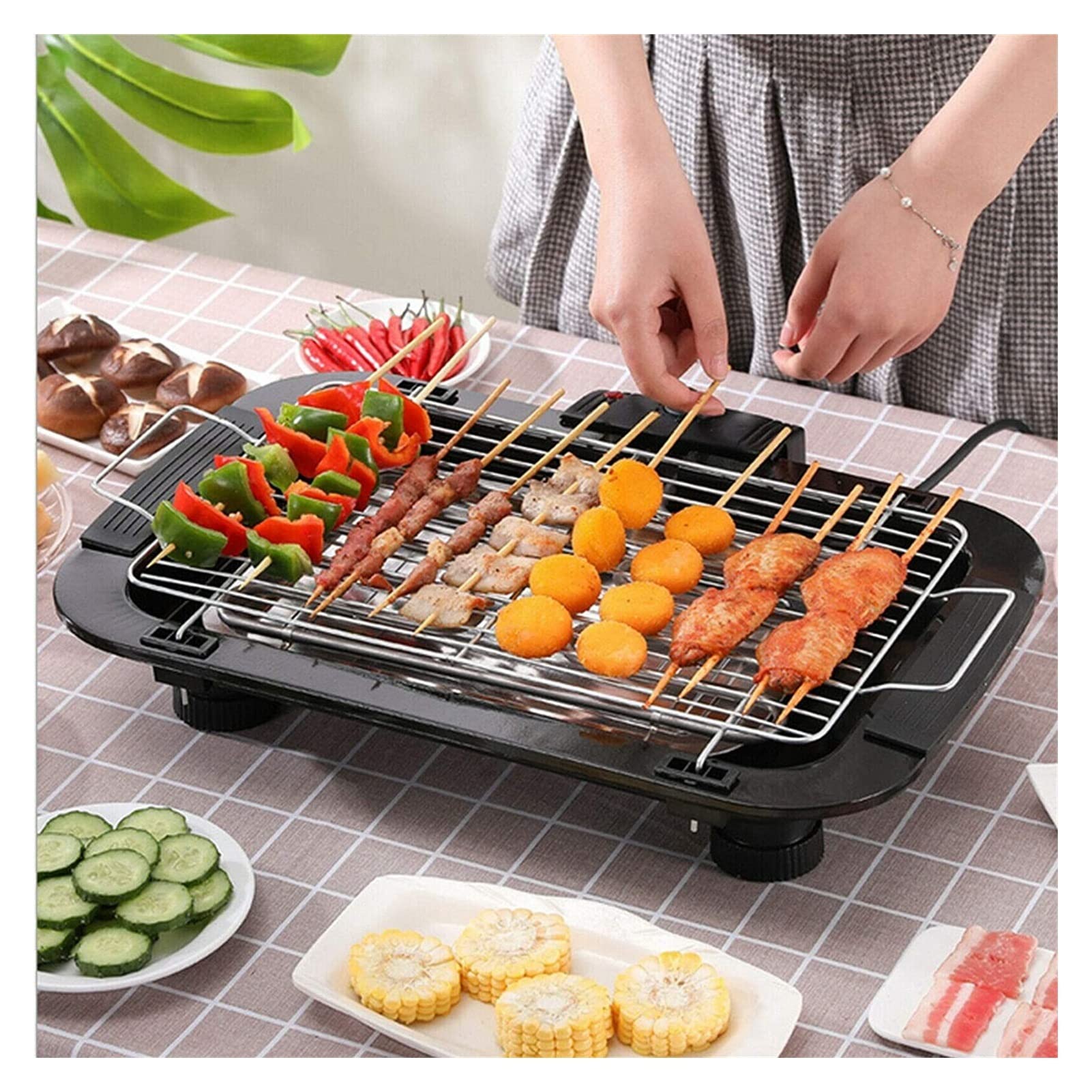 Gratar electric 2000 W, 5 trepte de temperatura