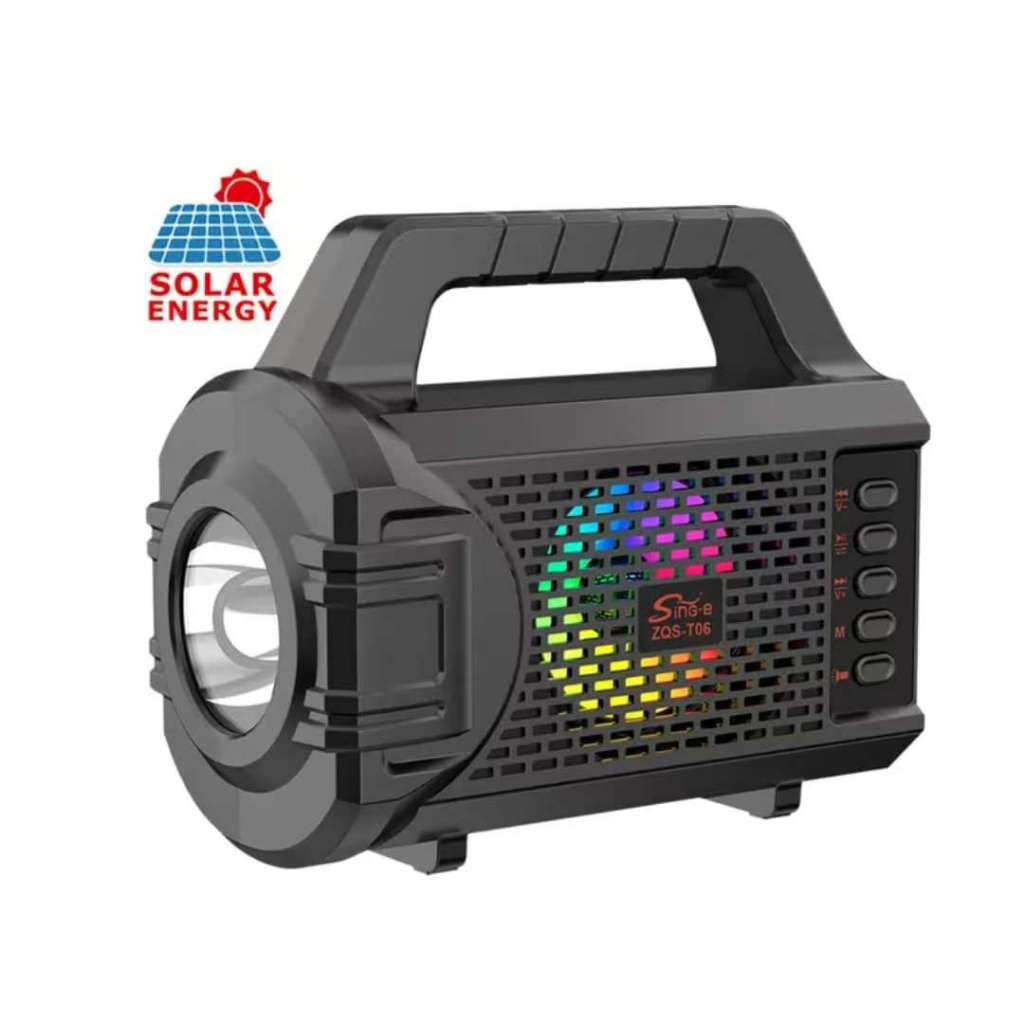 Boxa Bluetooth cu panou solar, lanterna, 5 W