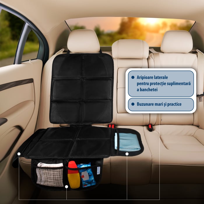 Husa impermeabila protectie bancheta auto, 4 buzunare