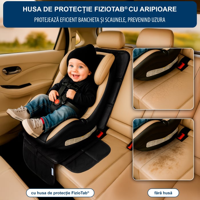 Husa impermeabila protectie bancheta auto, 4 buzunare