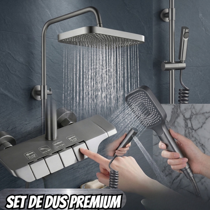 Coloana de dus cu termostat, 4 functii