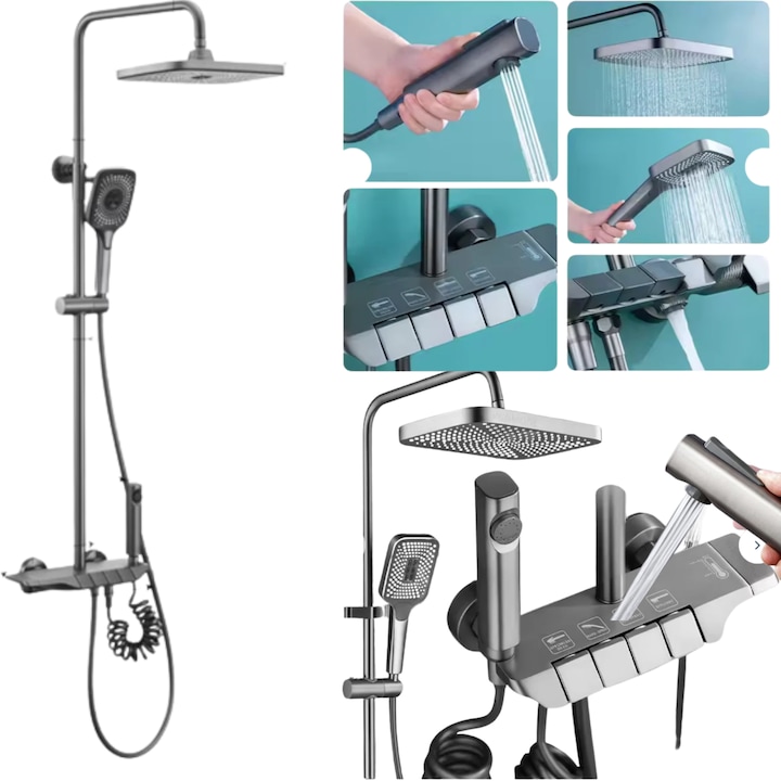 Coloana de dus cu termostat, 4 functii