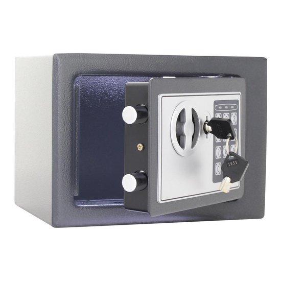 Seif electronic antiefractie, metalic, 2 chei