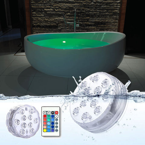 Set 4 lampi LED RGB, cu telecomanda, Waterproof