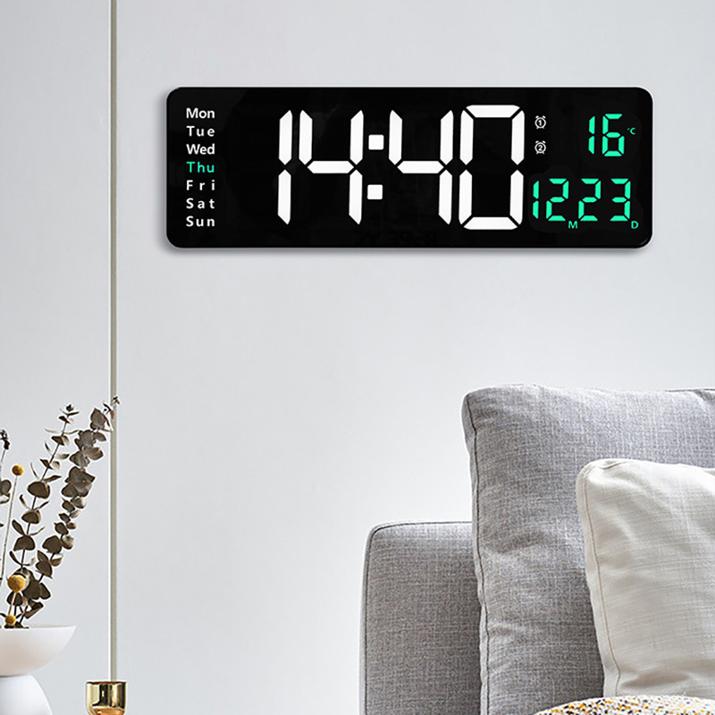 Ceas digital cu afisaj LED mare, 38.7 cm