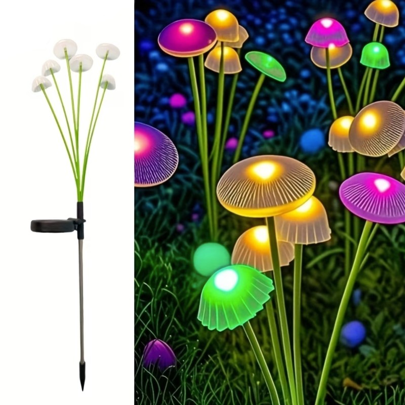 Set 4 x lampa solara 6 LED Jellyfish, Multicolor