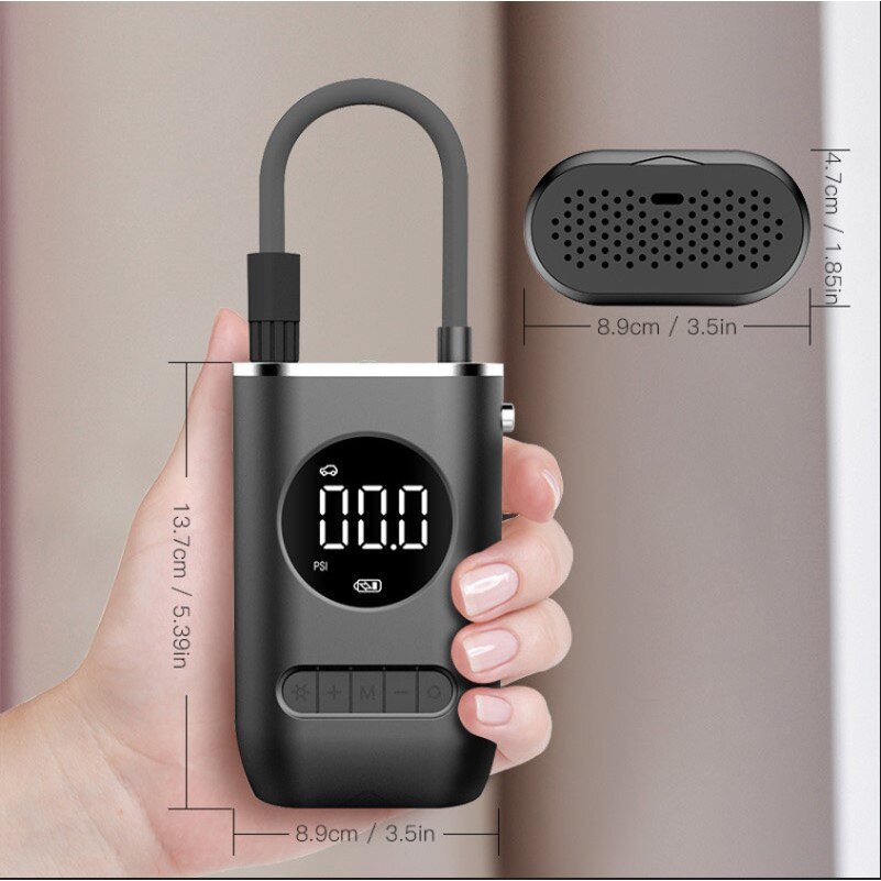 Pompa electrica de aer, Baterie 4000 mAh, USB, Lanterna LED