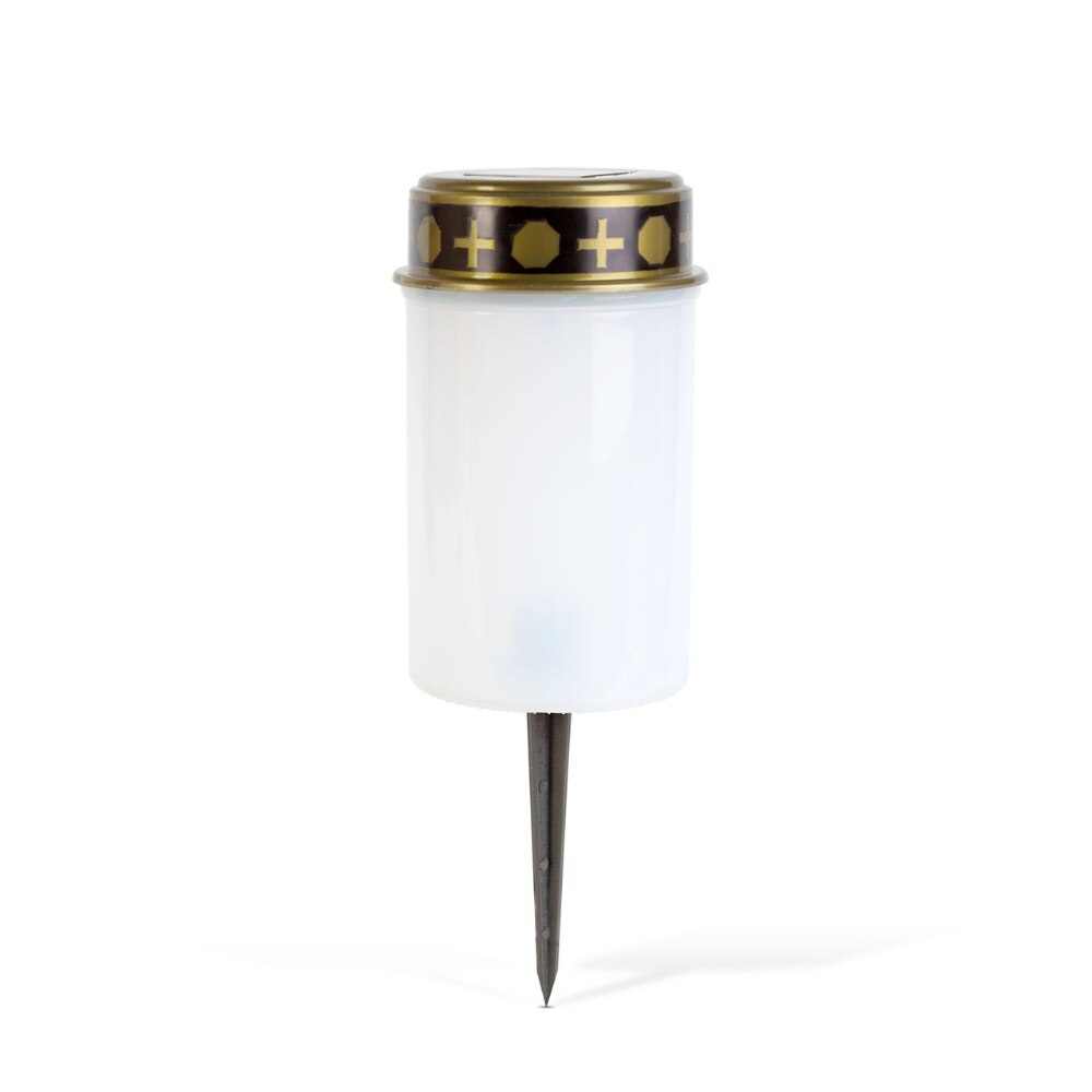 Set 2 x Candela solara LED, lumanare cu efect de flacara, Alb