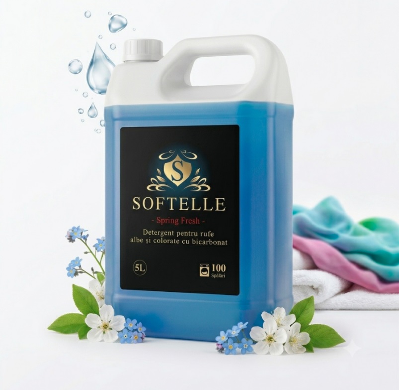 Set 3 x Detergent lichid Spring Fresh 5L, 100 de spalari, rufe albe si colorate