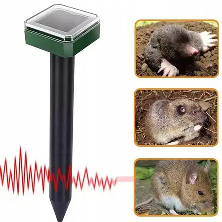 Set 2 x Aparat pentru alungat rozatoarele, efecte sonore si vibratii