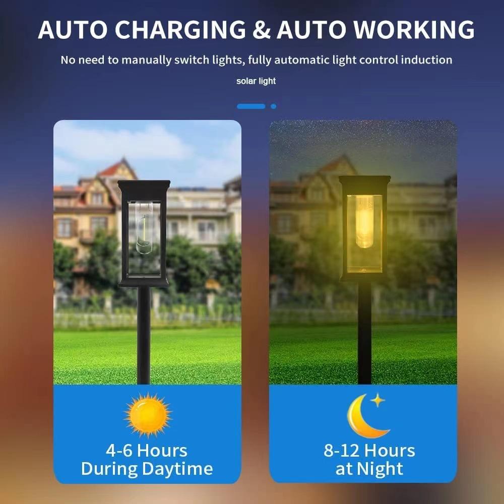 Set 6 x Lampa solara de gradina, IP65, LED Alb cald
