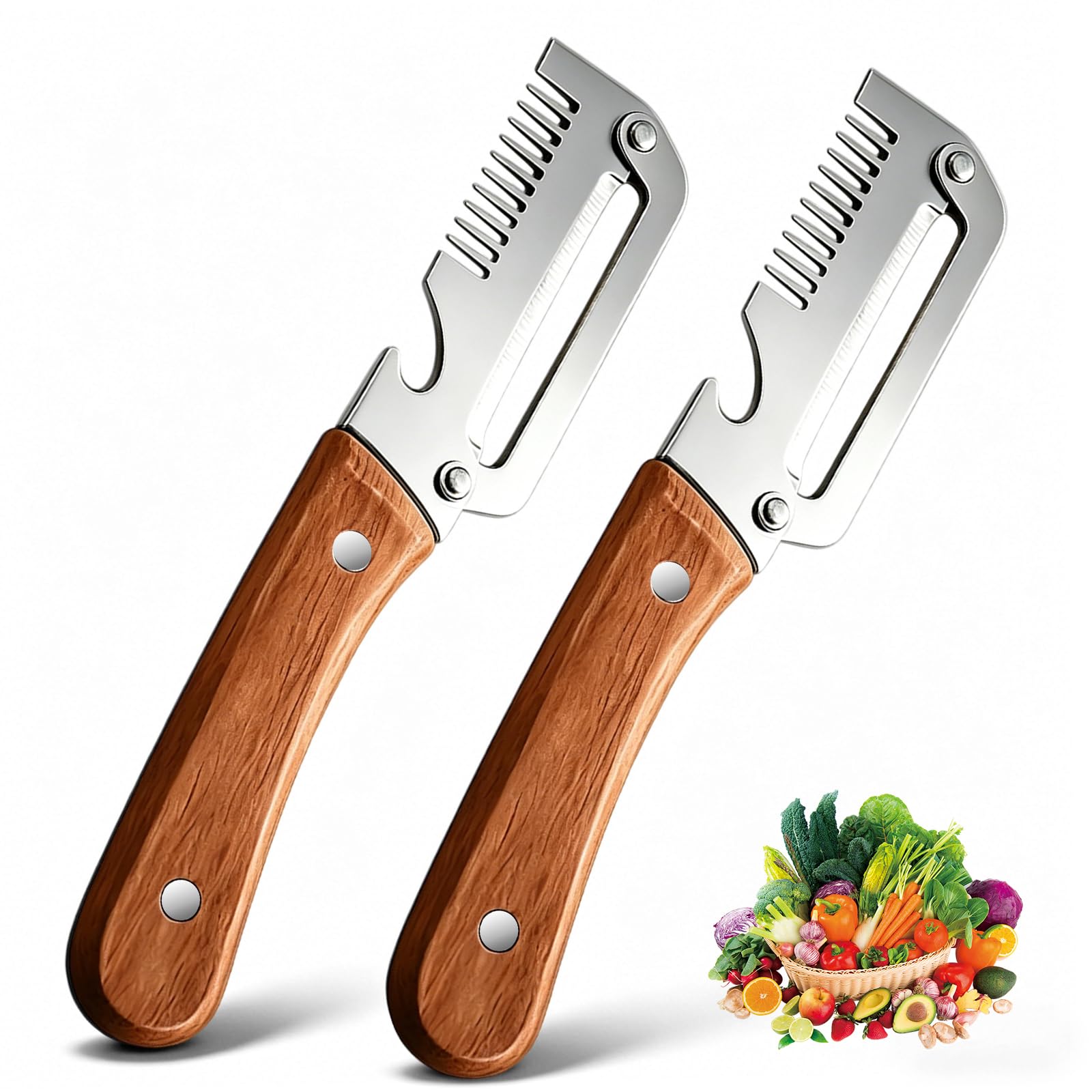 Set 2 cutite multifunctionale, curatator cu lama din inox