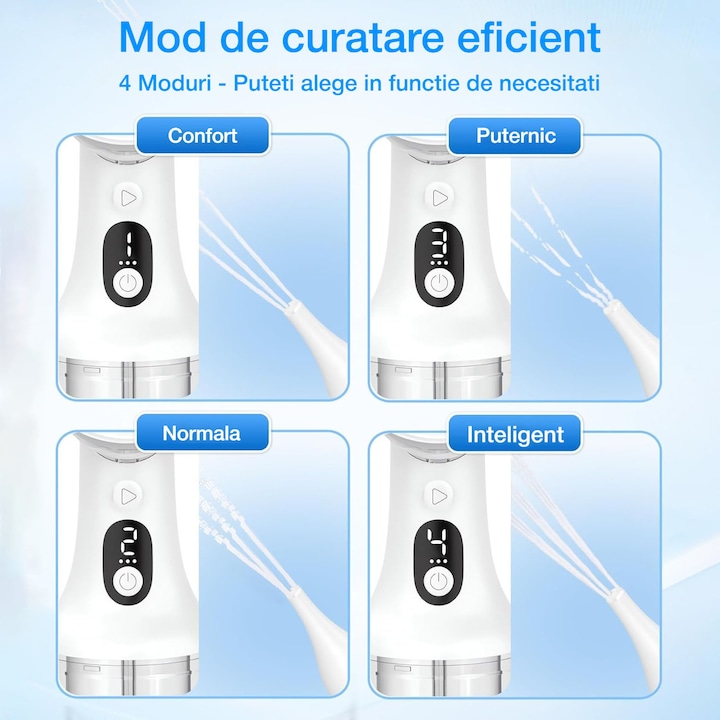 Aparat pentru curatat urechile, 4 moduri, rezervor 200 ml