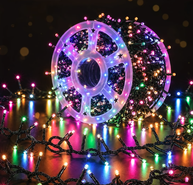 Instalatie rola 50 metri, 300 LED, Multicolor