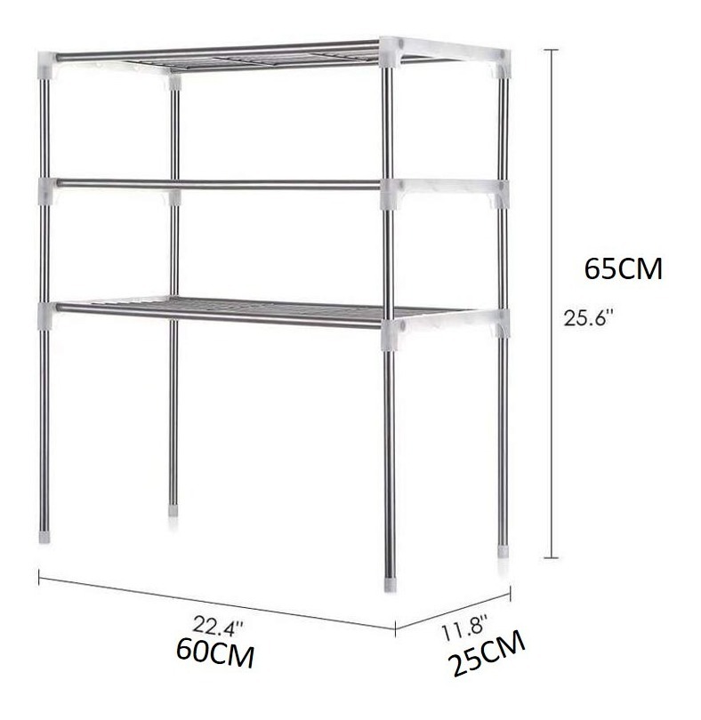 Etajera 3 rafturi multifunctional 65 x 60 x 25 cm