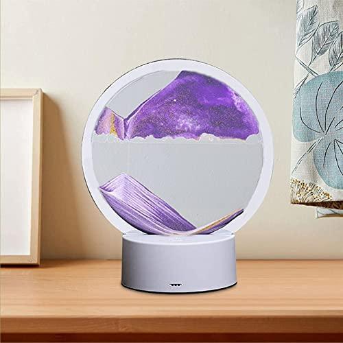 Lampa decorativa tip clepsidra, nisipuri miscatoare, Verde