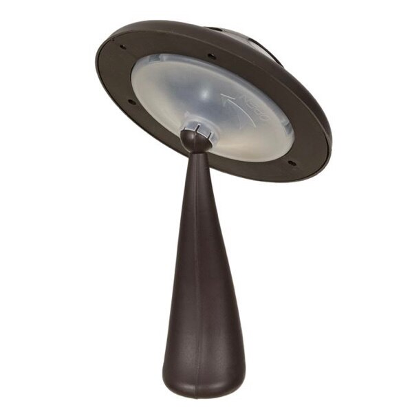 Lampa solara cu LED color, ciupercuta, 27 x 18 cm, Maro