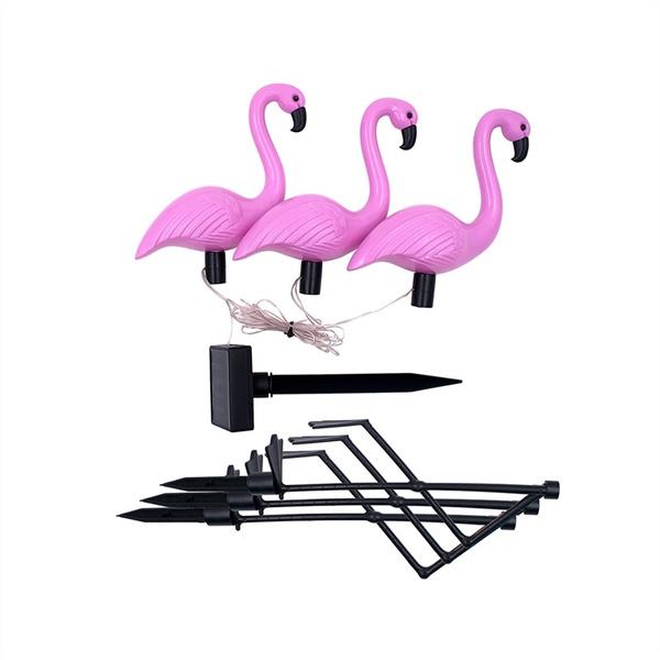 Set 3 x Lampa solara Flamingo 52 cm