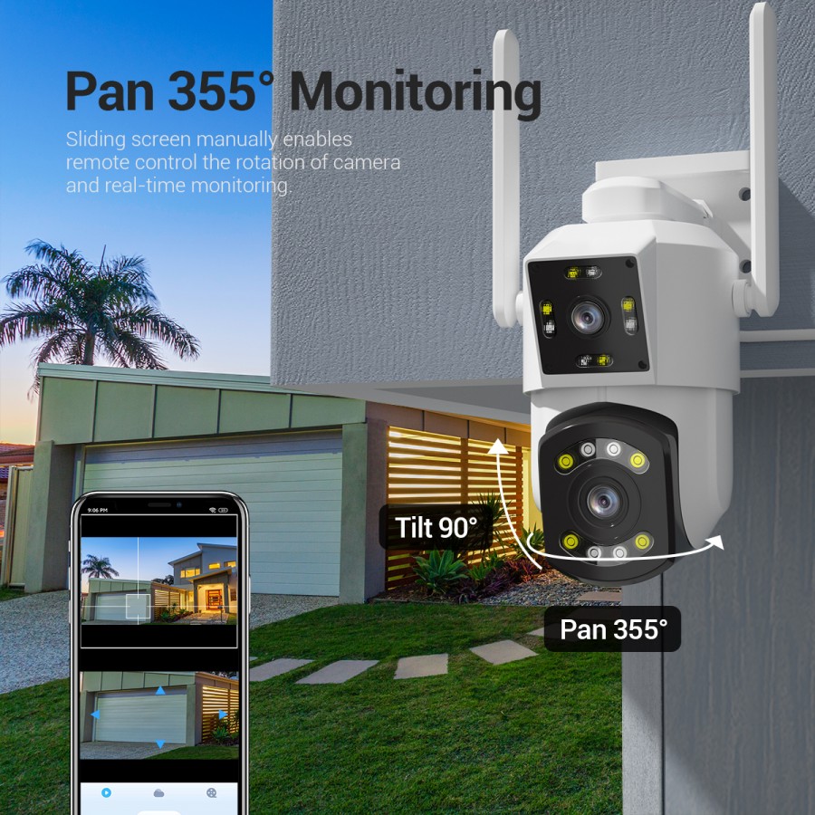 Camera Wi-Fi Smart Rotativa, Transmitere Live, sunet biredirectional