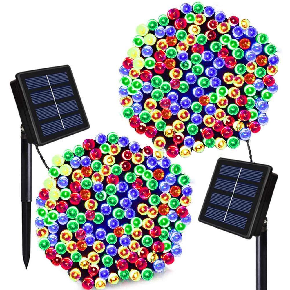 Set 4 x Instalatie solara 100 LED, Multicolor