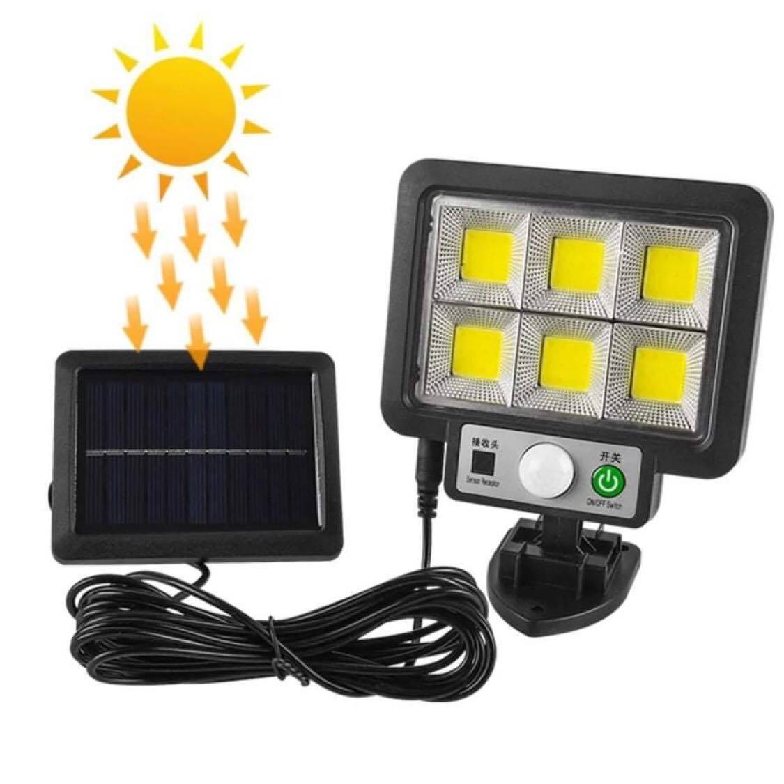 Set 4 x Proiector solar 96 LED COB, senzor de miscare, telecomanda