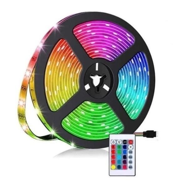 Set 2 x Banda LED RGB multicolor cu telecomanda 5 metri