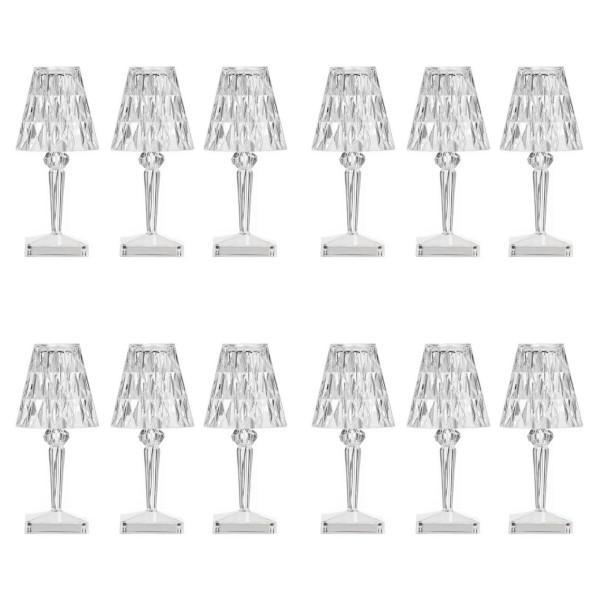 Set 12 x Lampa LED cu baterii, Crystal