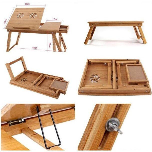 Masuta pliabila din lemn pentru laptop