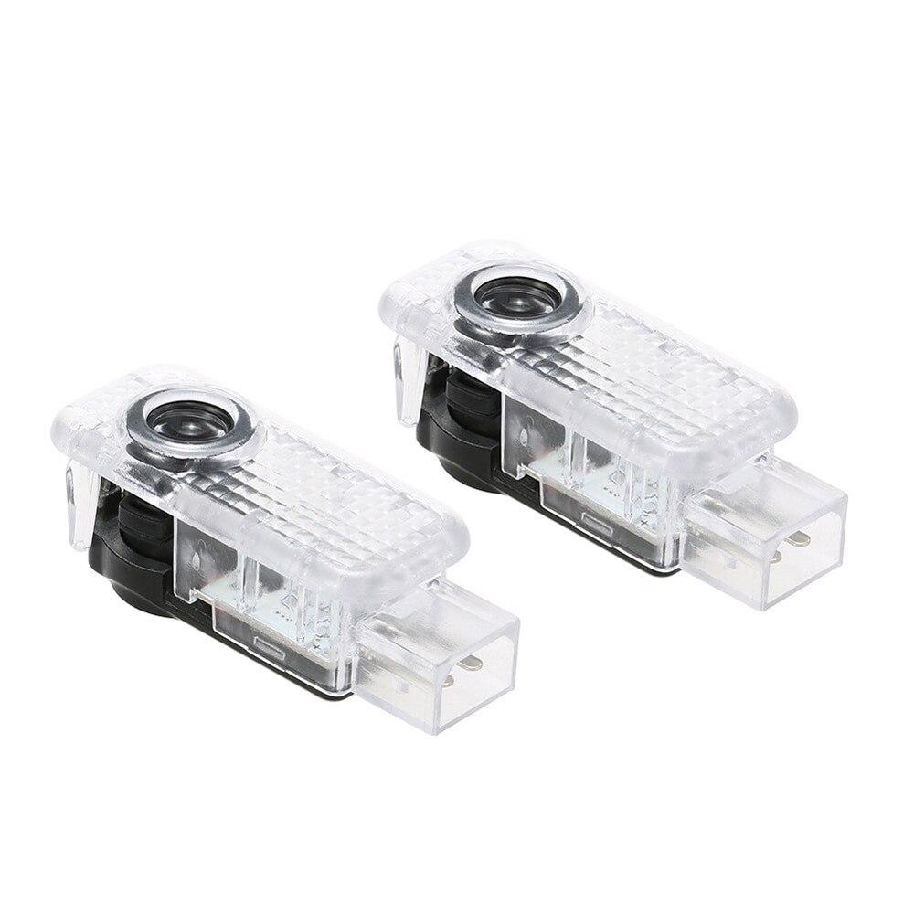 Set 2 holograme LED cu logo pentru portiere, AUDI 